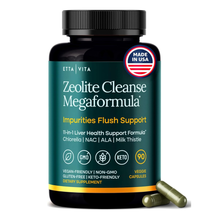 Etta Vita Zeolite Detox for adults | Gut & Liver Detox Cleanse with Glutathione, NAC, Chlorella, Spirulina, ALA, Cilantro, Milk Thistle & Shilajit | Zeolite Heavy Metal Detox Vegan Keto 90 Capsule