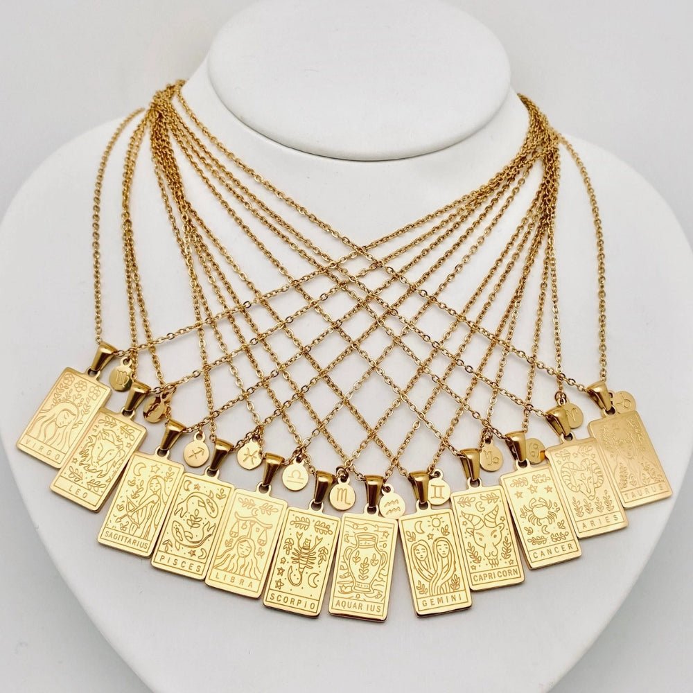 Zodiac Constellation Pendant Necklaces - Vegan America
