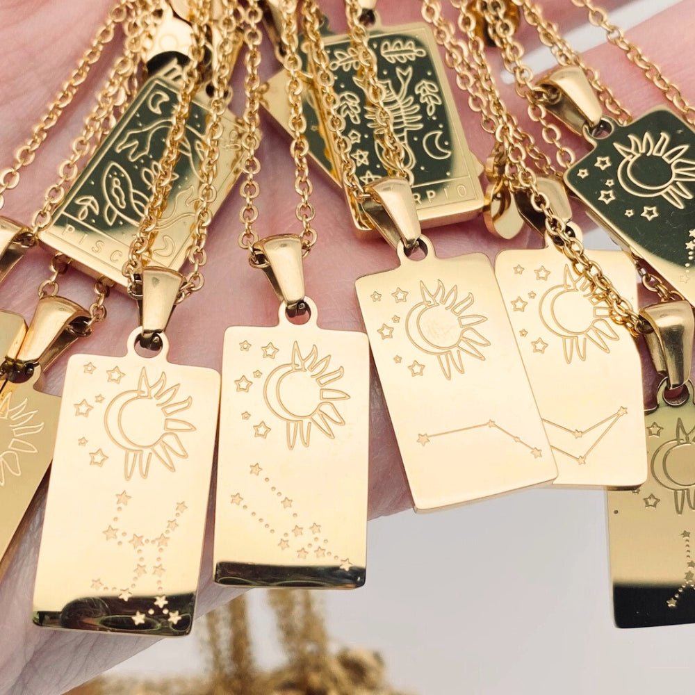 Zodiac Constellation Pendant Necklaces - Vegan America