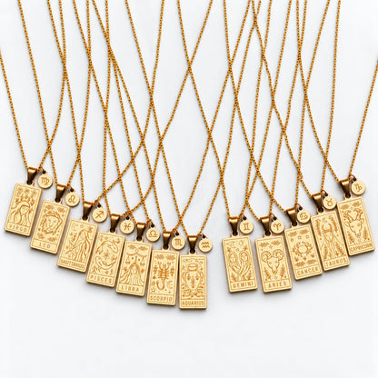 Zodiac Constellation Pendant Necklaces - Vegan America
