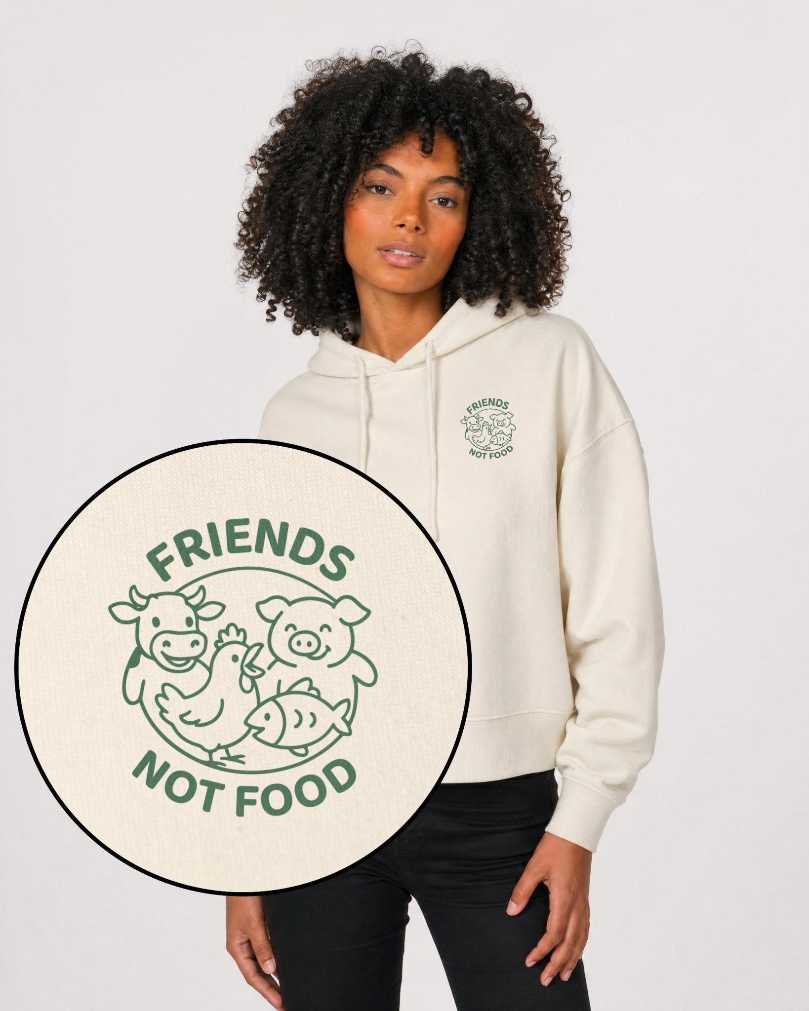 Friends Not Food Women's Hoodie - Vegan America