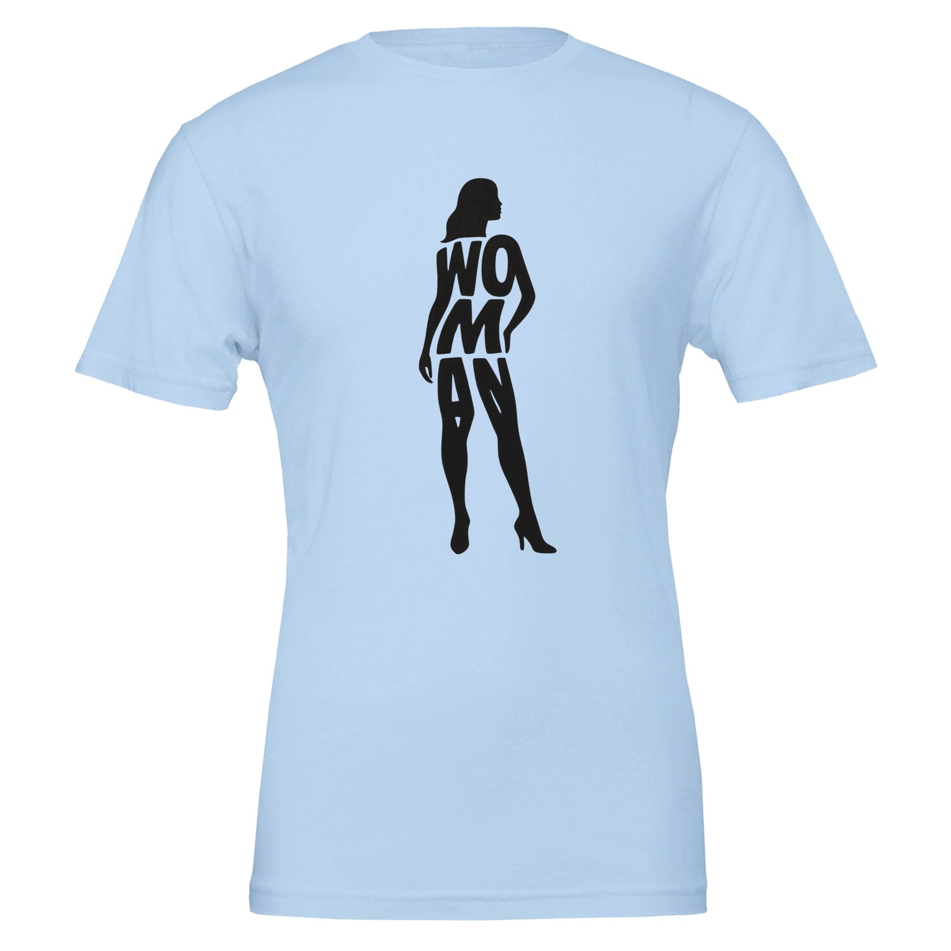 Woman Silhouette, 100% Cotton Premium Tshirt - Vegan America