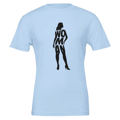 Woman Silhouette, 100% Cotton Premium Tshirt - Vegan America