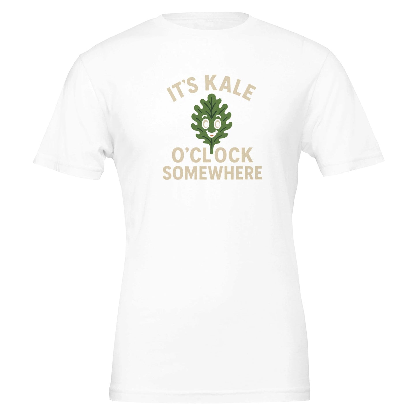 Funny Vegan Premium Tshirt - It's Kale O'clock (Light Colors) - Vegan America