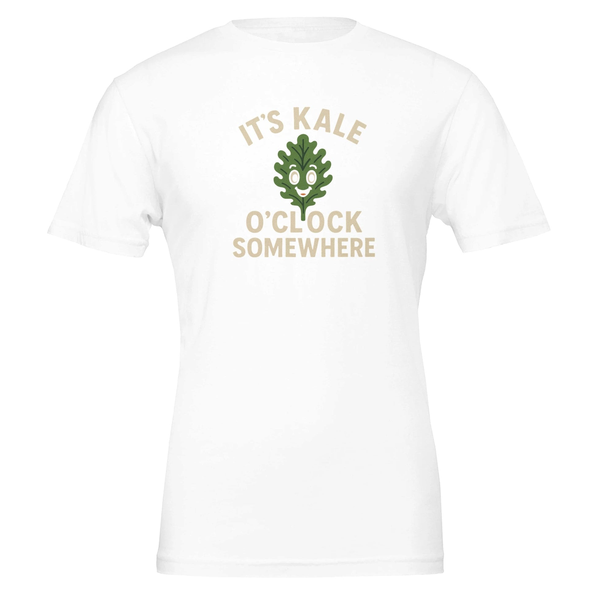 Funny Vegan Premium Tshirt - It's Kale O'clock (Light Colors) - Vegan America