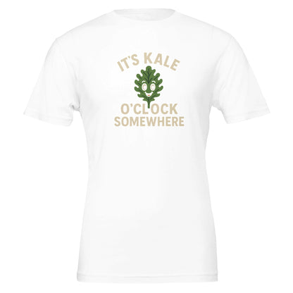 Funny Vegan Premium Tshirt - It's Kale O'clock (Light Colors) - Vegan America