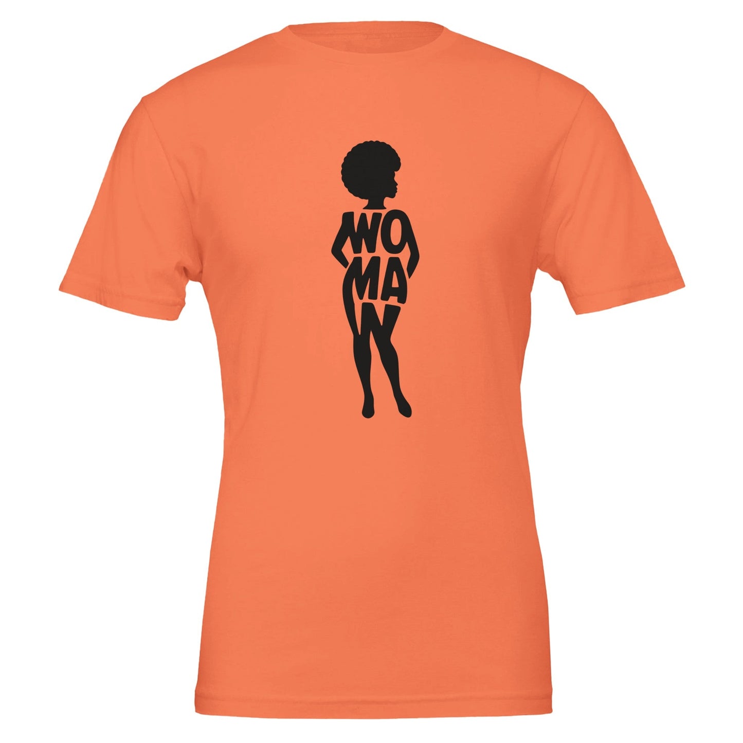Curvy Woman Silhouette, 100% Cotton Premium Tshirt - Vegan America