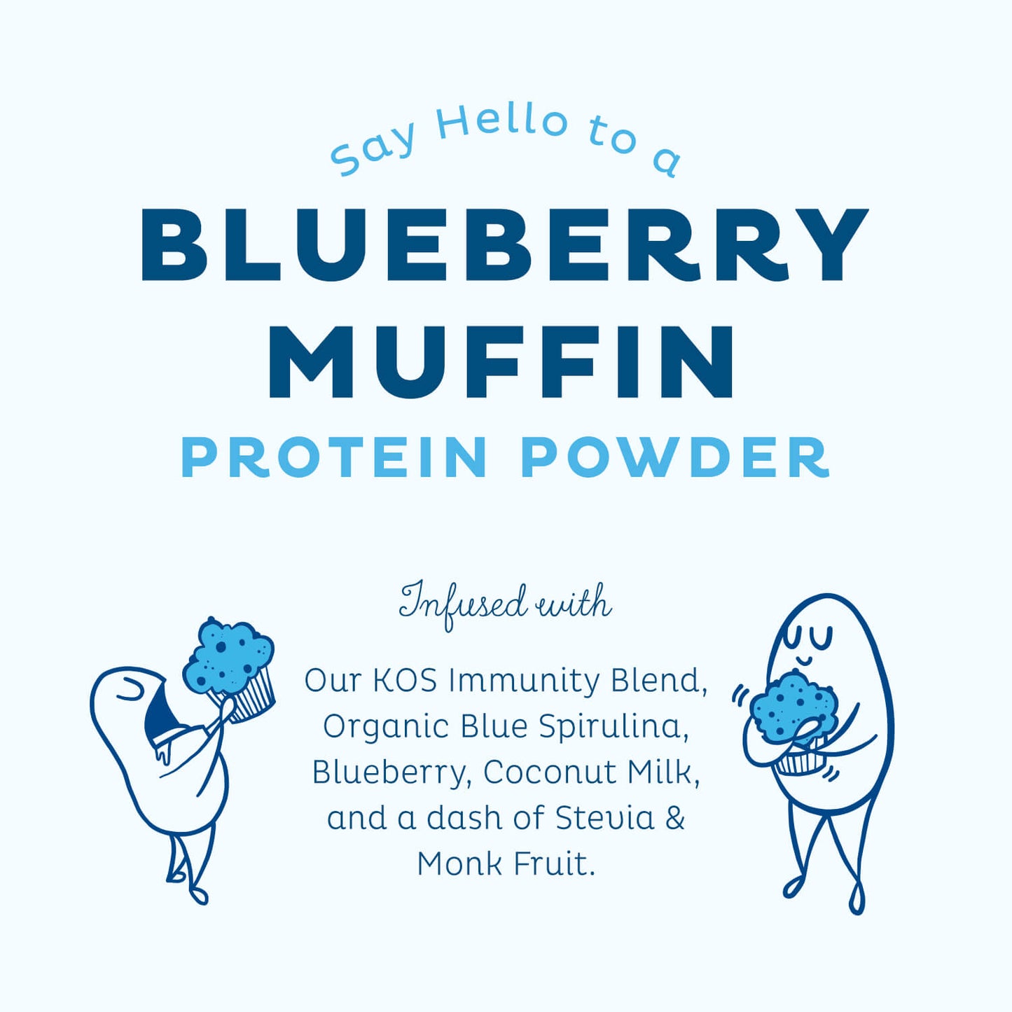 KOS Organic Plant Protein, Blueberry Muffin, 15 servings
