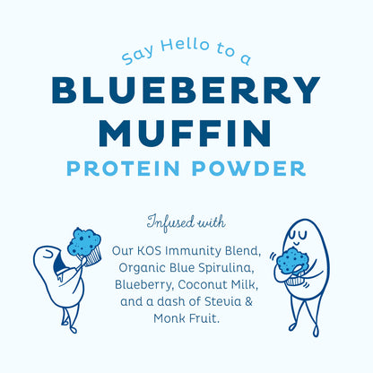 KOS Organic Plant Protein, Blueberry Muffin, 15 servings