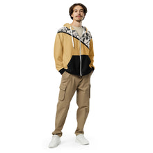 Sustainable Zip Hoodie, Unisex - Recycled (Tan/Black) - Vegan America