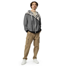 Sustainable Zip Hoodie, Unisex - Recycled (Gray/Black) - Vegan America