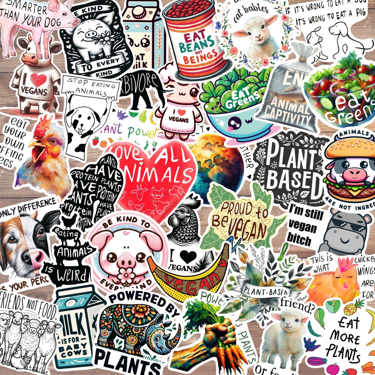 12 Pack Vegan Sticker Subscription