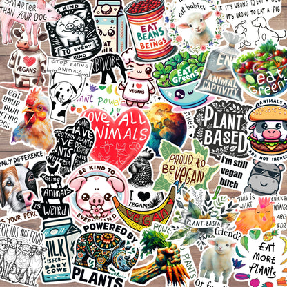 12 Pack Vegan Sticker Subscription