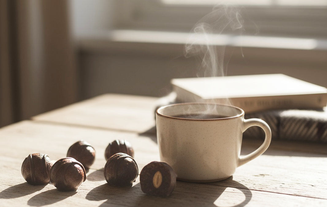 Almond Glow Dark Chocolate Vegan Truffles
