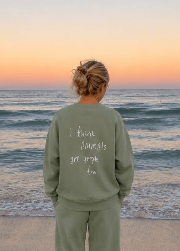 ANIMALS ARE PEOPLE TOO CREWNECK - Vegan America