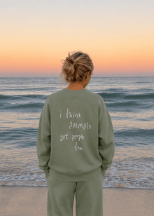 ANIMALS ARE PEOPLE TOO CREWNECK - Vegan America