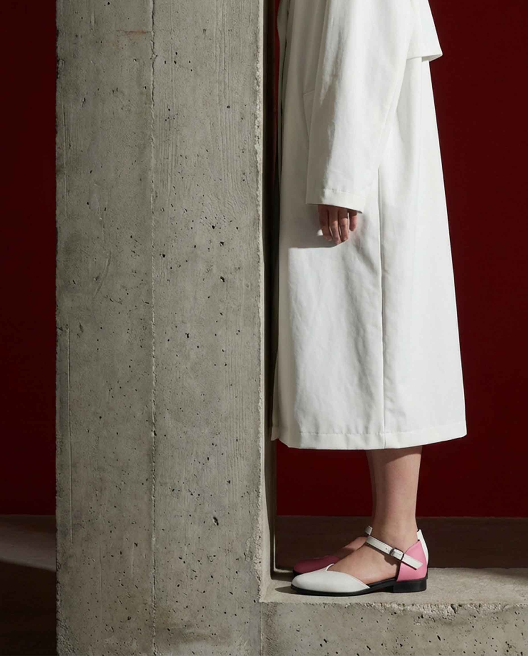 Alexa Pumps Pink cactus leather ballerinas - Vegan America