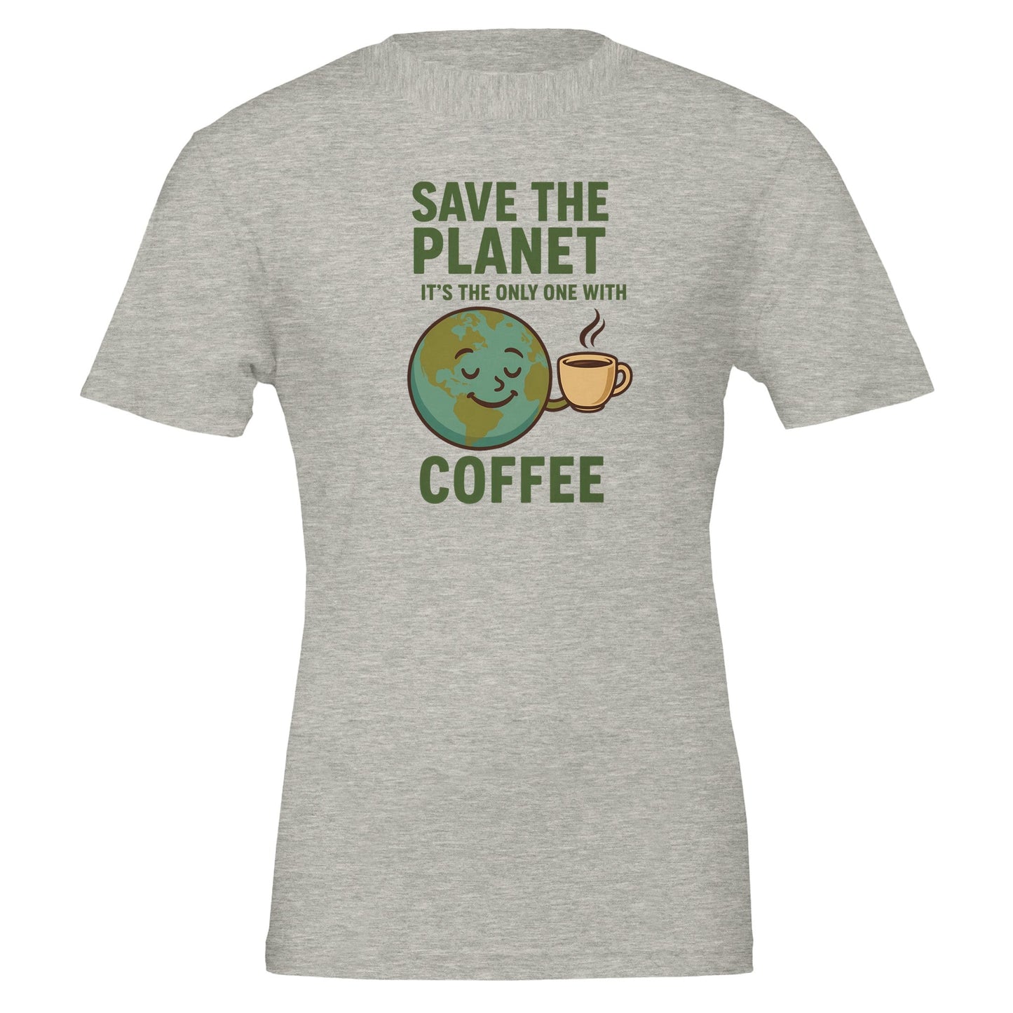The Only Planet With Coffee, Funny Tshirt - Vegan America