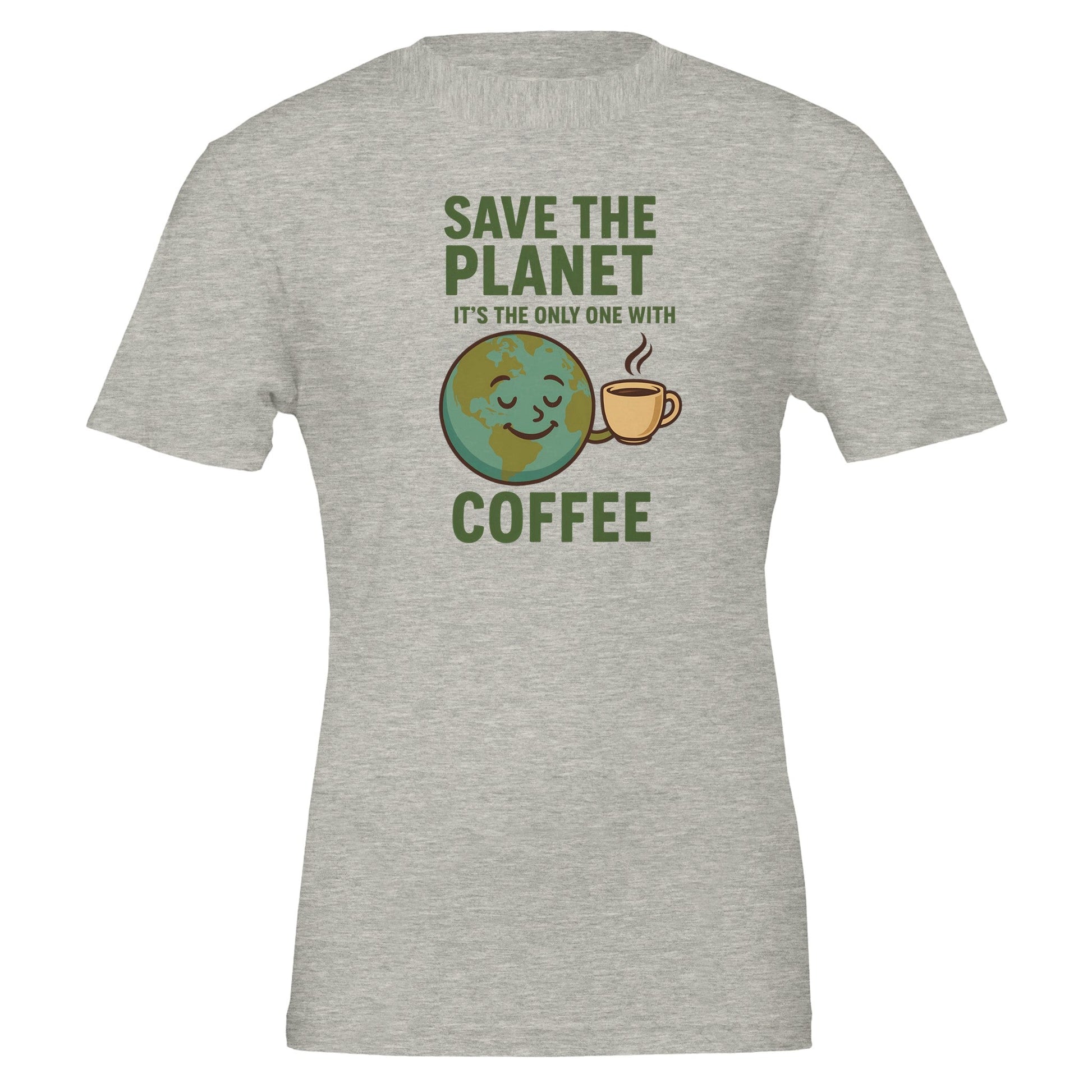 The Only Planet With Coffee, Funny Tshirt - Vegan America