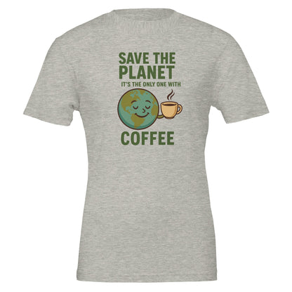 The Only Planet With Coffee, Funny Tshirt - Vegan America