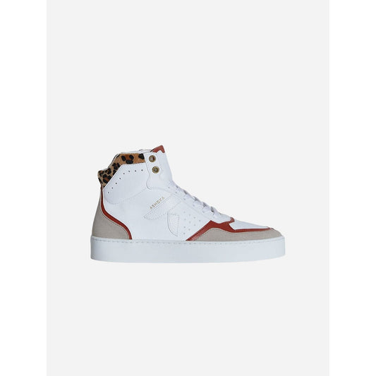 ASHOKA Paris Sneaker Matéo montante biosourcée & recyclée terracotta-léopard