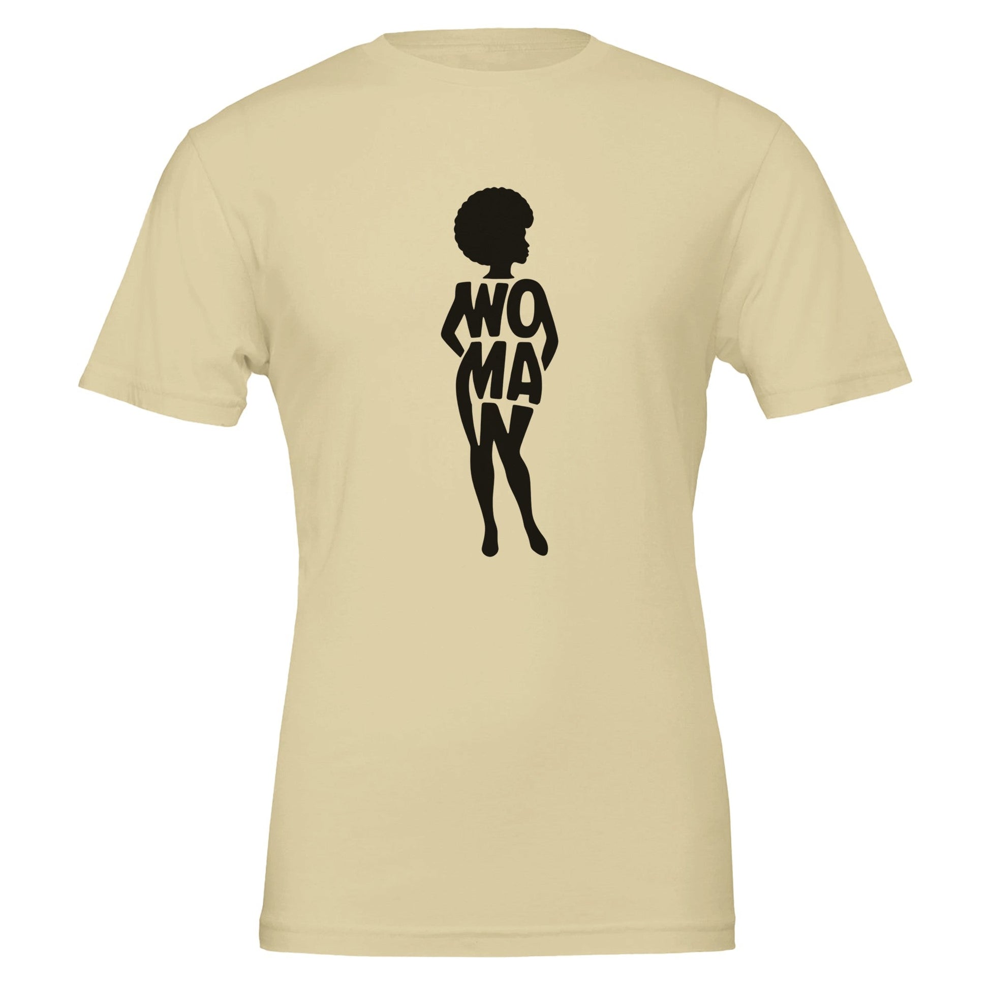Curvy Woman Silhouette, 100% Cotton Premium Tshirt - Vegan America