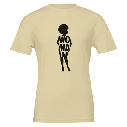 Curvy Woman Silhouette, 100% Cotton Premium Tshirt - Vegan America