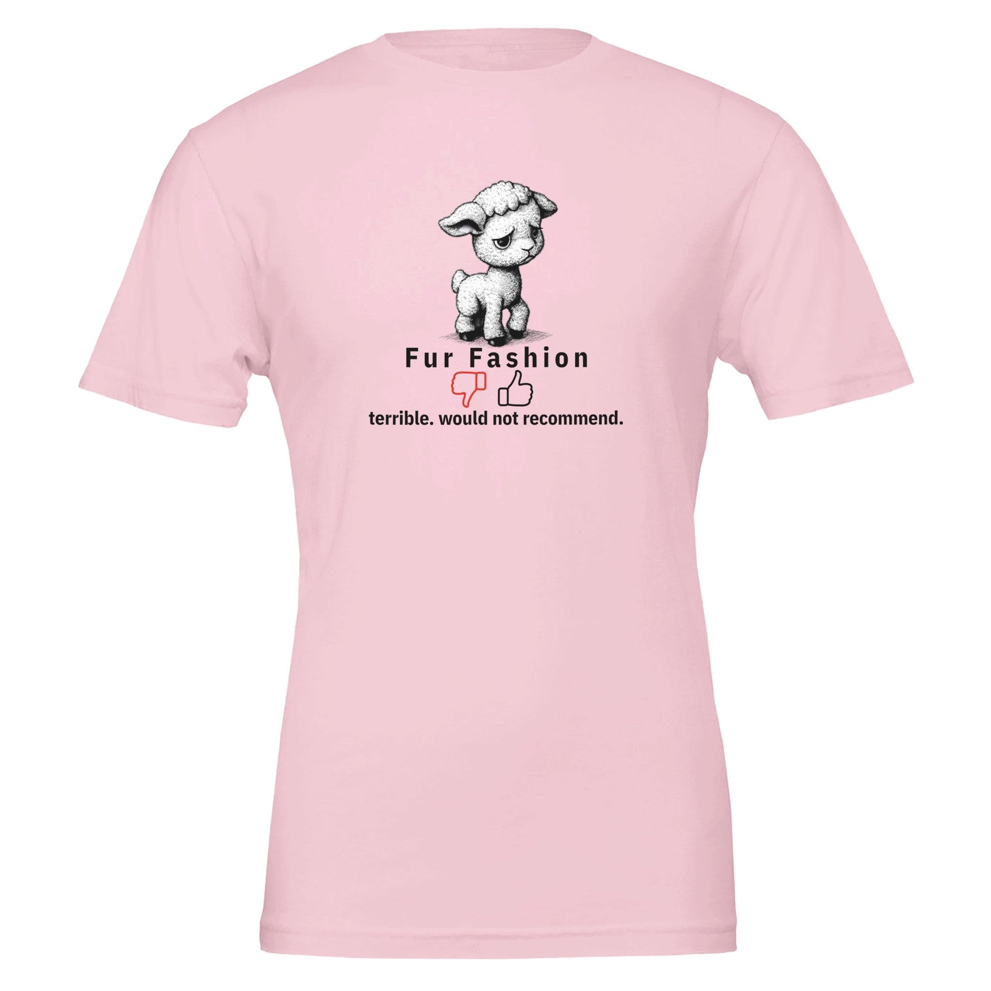 Funny Vegan Fur Fashion Tshirt, Premium 100% Cotton - Vegan America