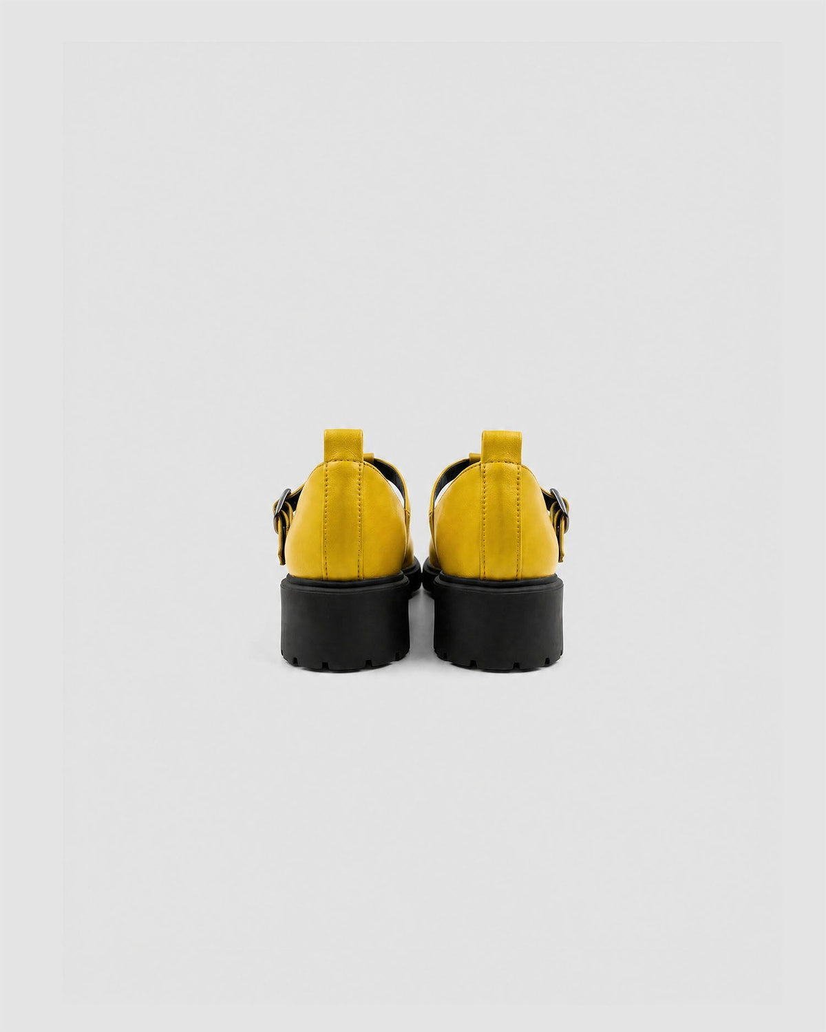 Yellow Mary Jane shoes women, vegan leather with strap, Curtsy BOHEMA