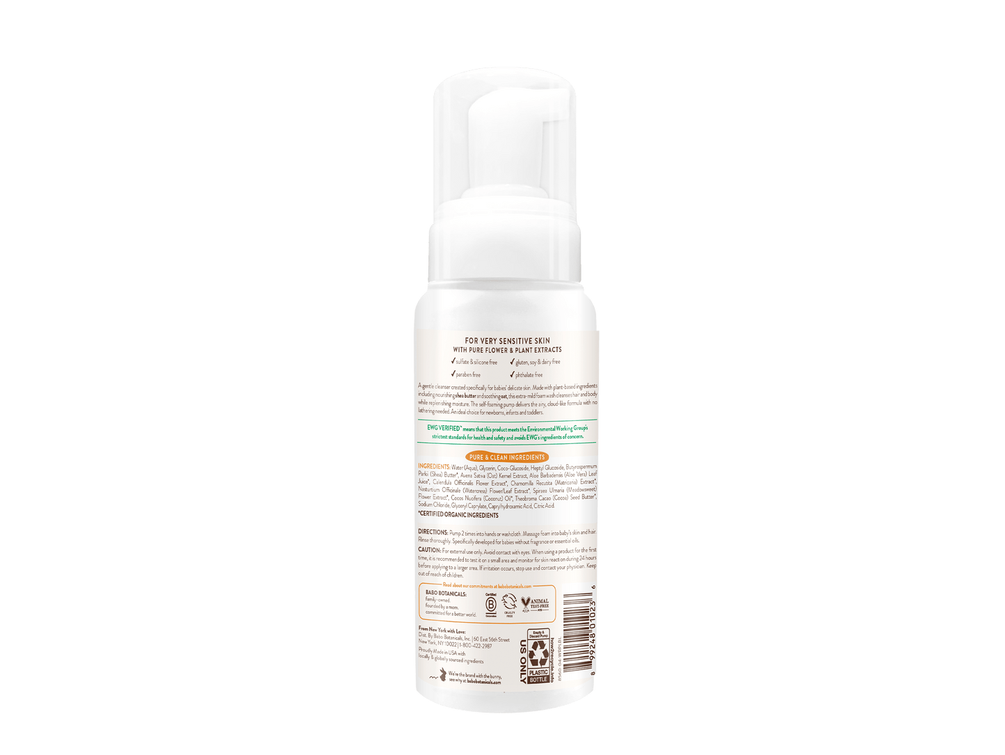 Sensitive Baby Newborn Foam Baby Wash