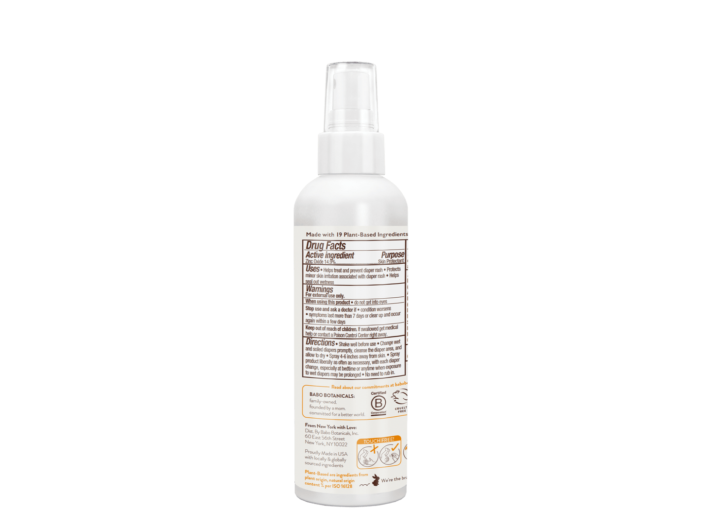 Sensitive Baby Zinc Diaper Rash Cream Spray