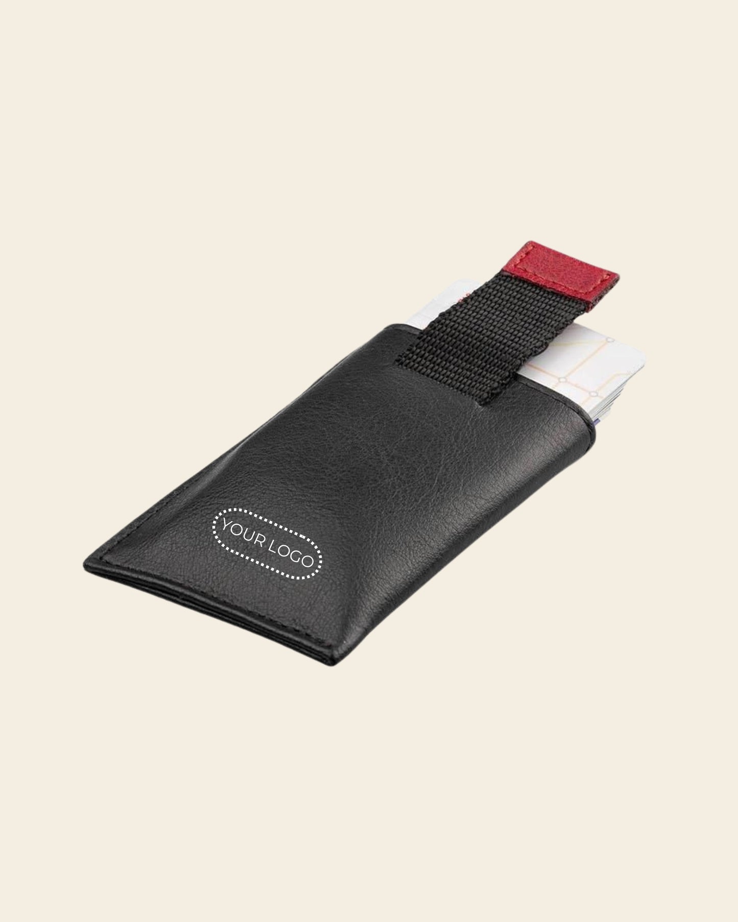Waterproof slim card holder - Black/Red