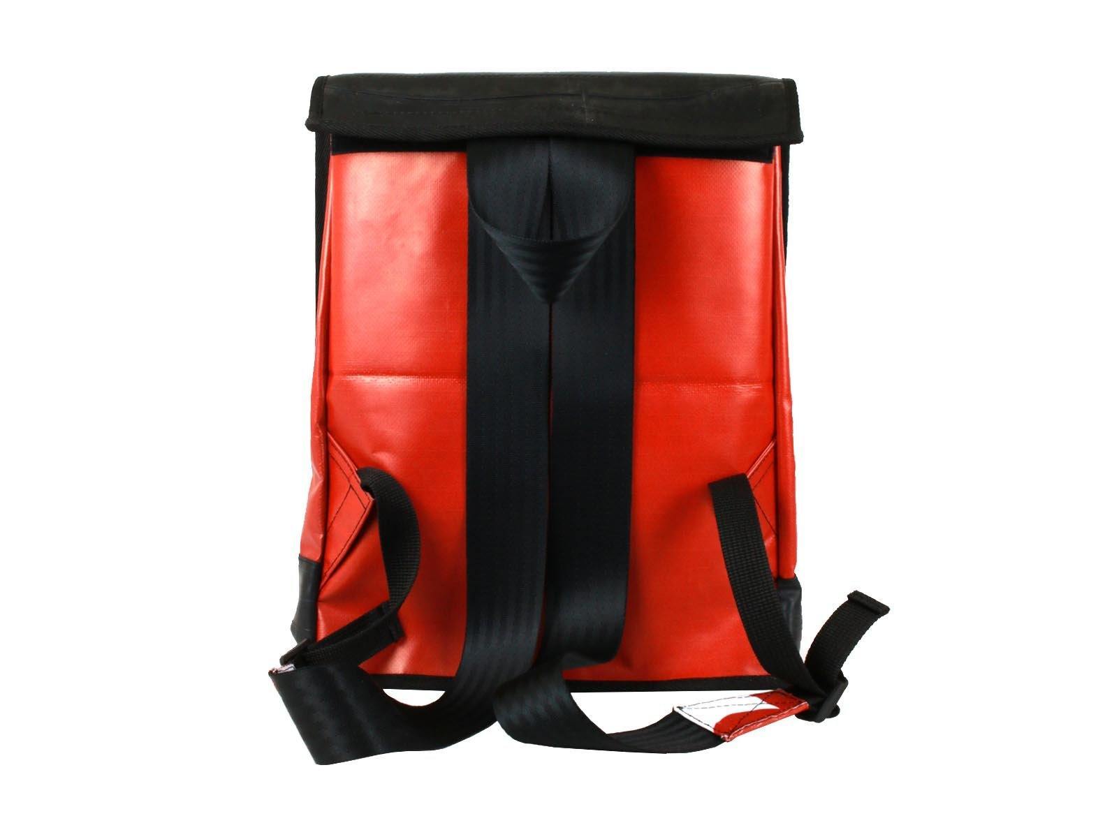 backpack publicity banner & inner tube red - Vegan America