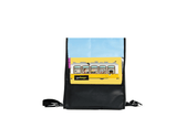 backpack XS publicity banner *Tiago M.* yellow tram - Vegan America