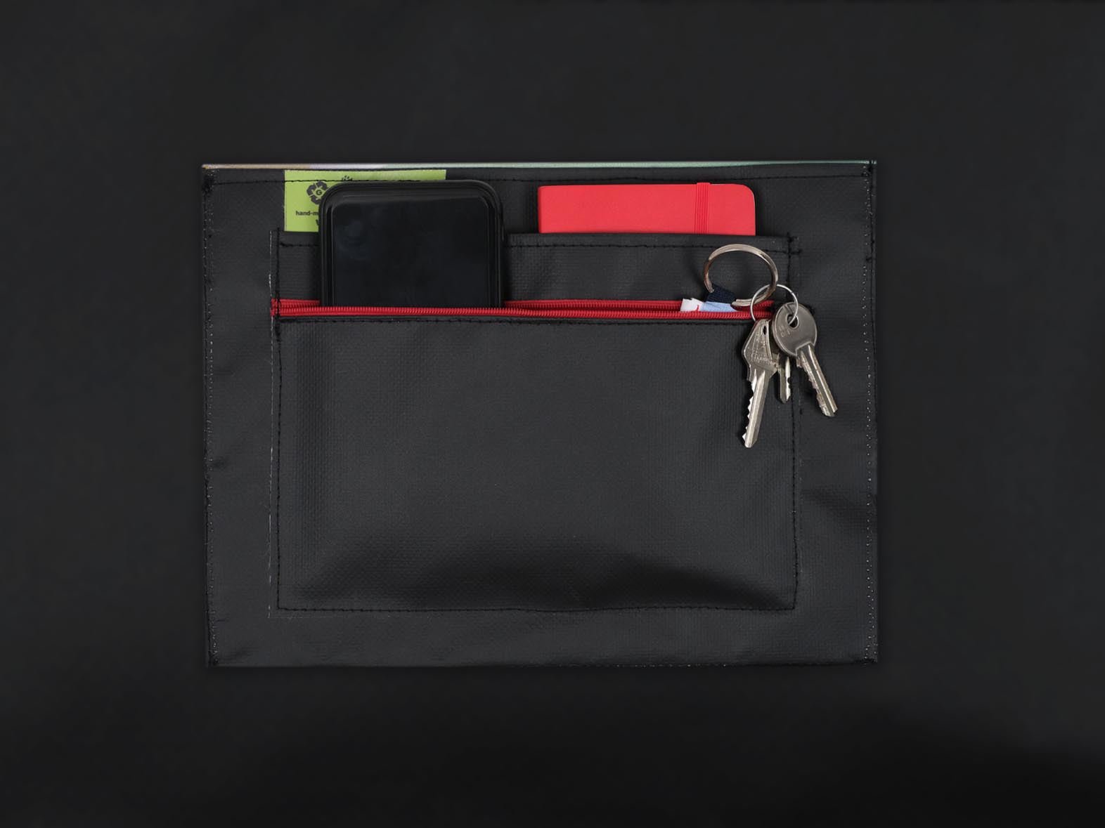 messenger bag XL coffee package green - Vegan America