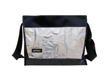 messenger bag XL coffee package silver - Vegan America