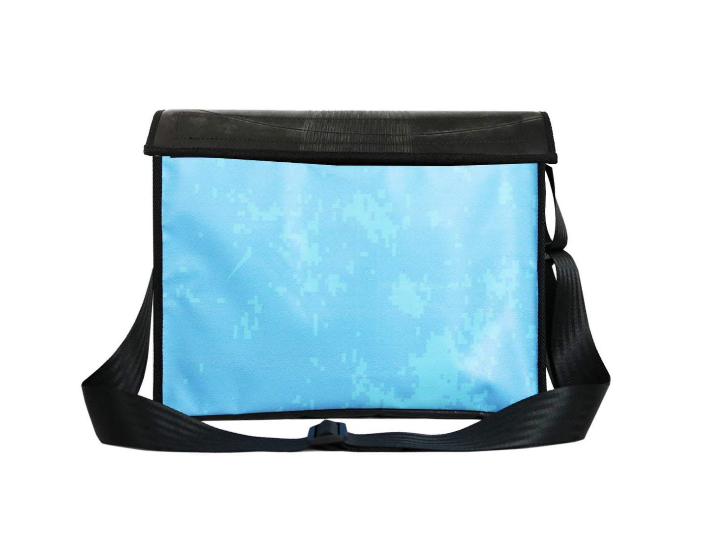 messenger bag XL inner tube blue - Vegan America