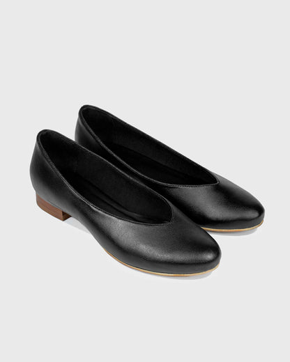 Pumps Black Nopal ballerinas made of cactus leather - Vegan America
