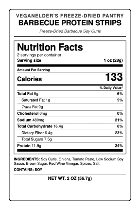 Barbecue Protein Strips- Go Bag (12 Servings) - Vegan America