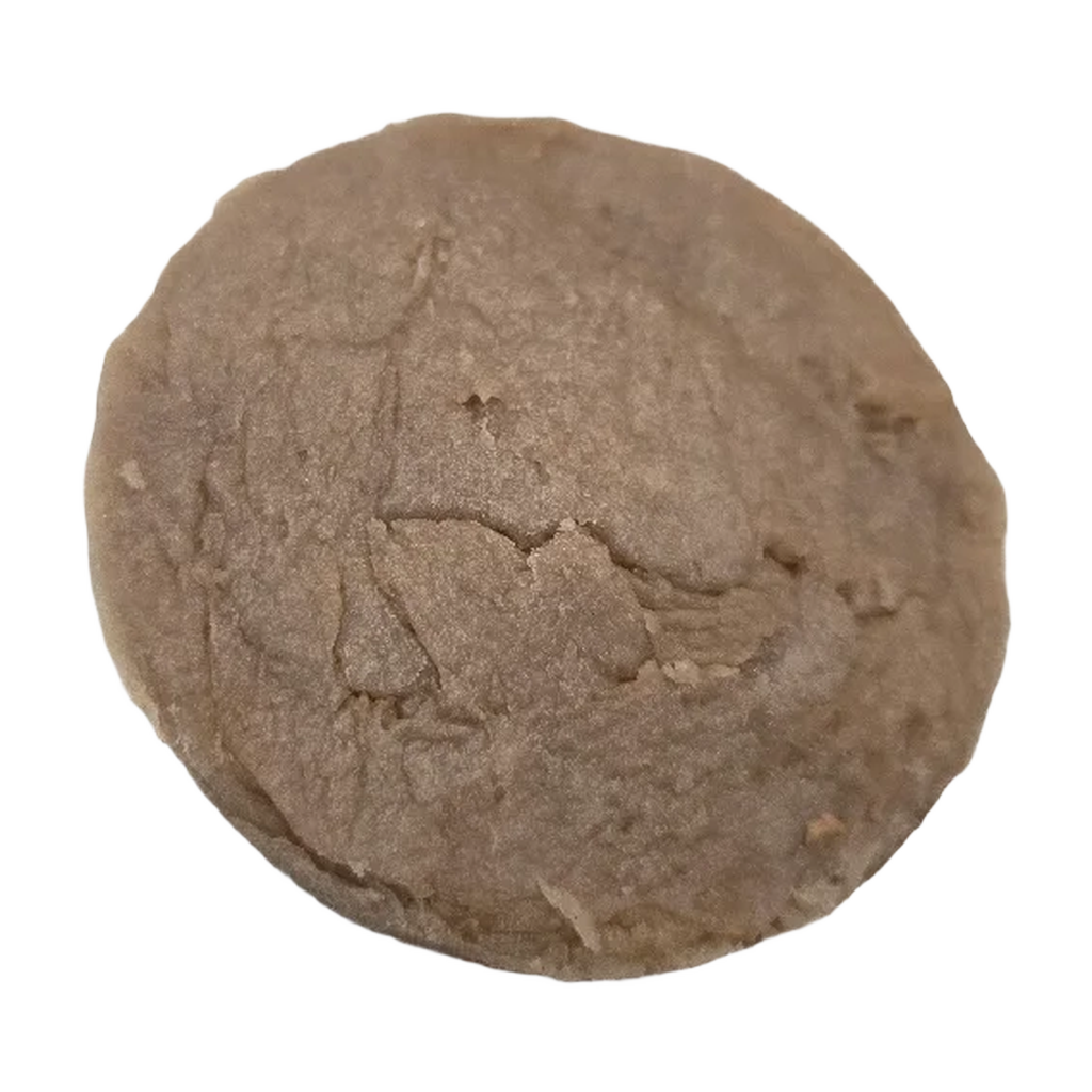 Bay rum shaving soap puck top view