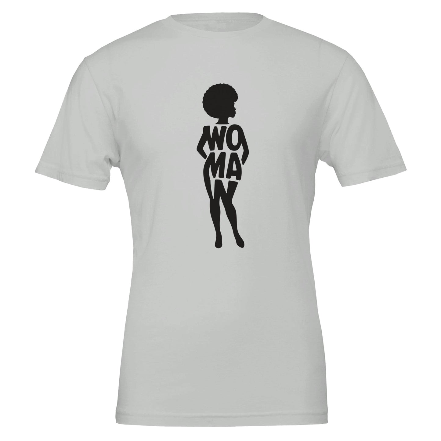 Curvy Woman Silhouette, 100% Cotton Premium Tshirt - Vegan America