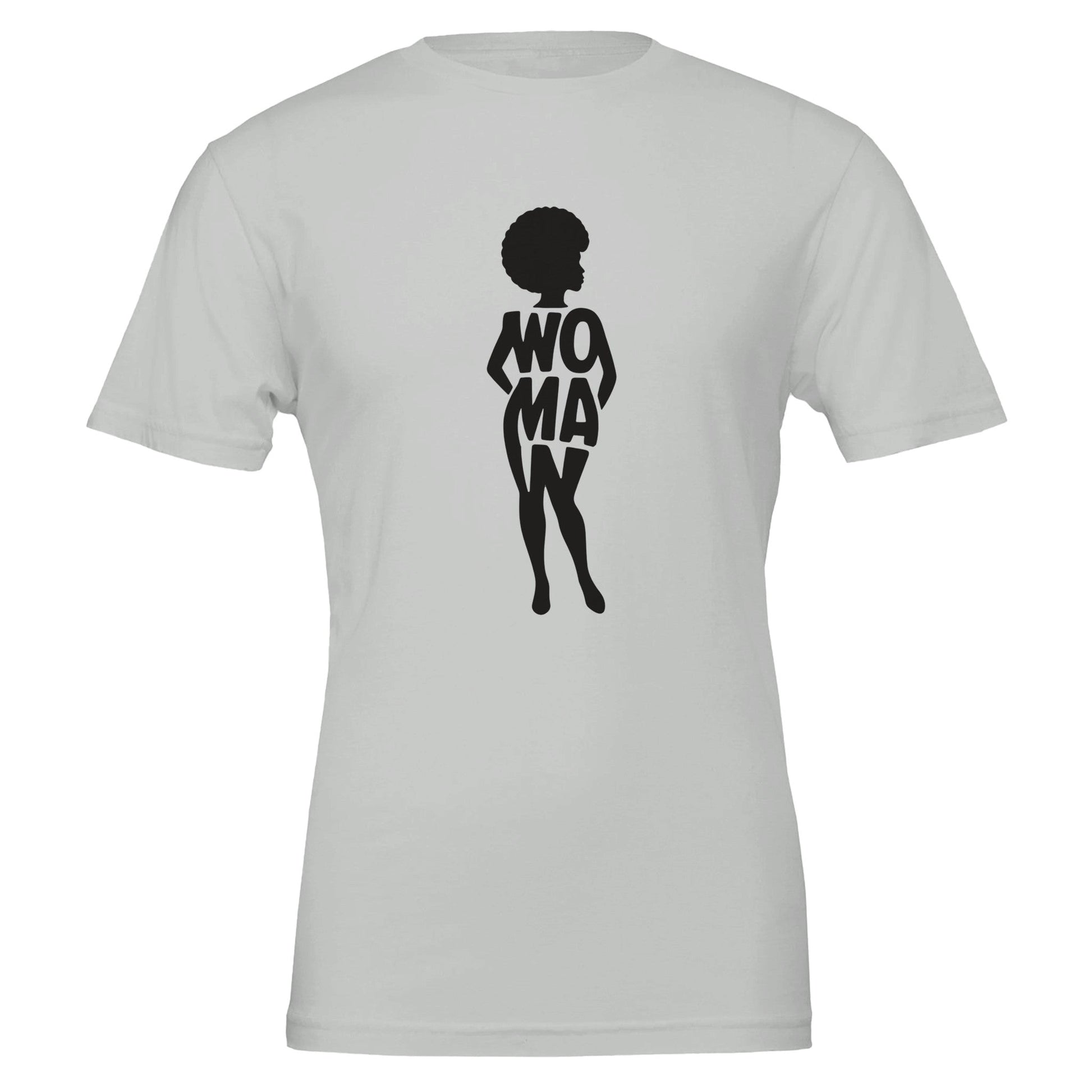Curvy Woman Silhouette, 100% Cotton Premium Tshirt - Vegan America