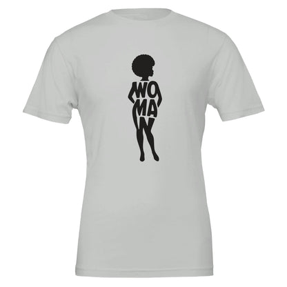 Curvy Woman Silhouette, 100% Cotton Premium Tshirt - Vegan America