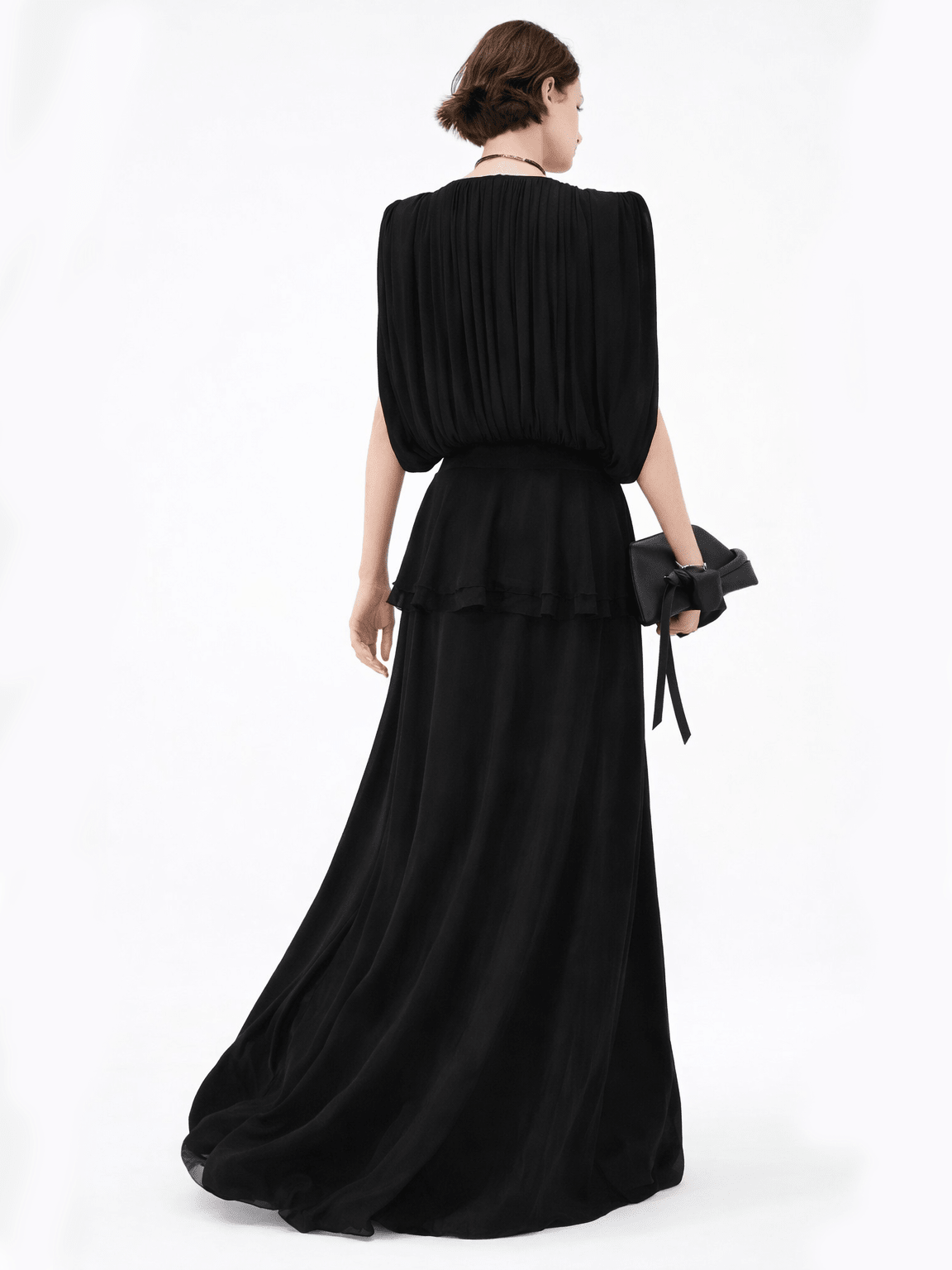 Midnight Drape Evening Gown — Eucalyptus Silk - Vegan America