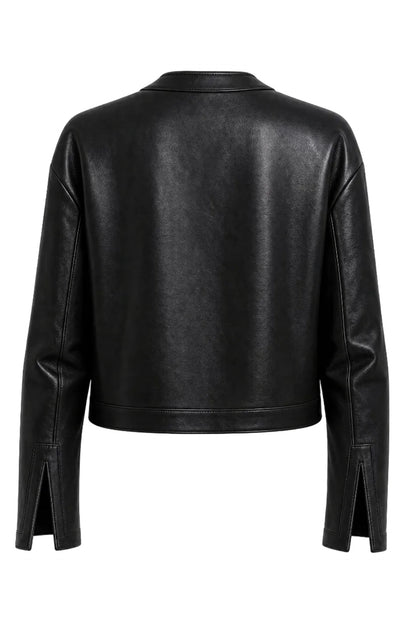 OLIVE LEATHER JACKET