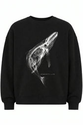 Whale Women Organic Black Sweatshirt