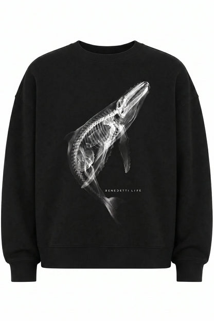 Whale Women Organic Black Sweatshirt