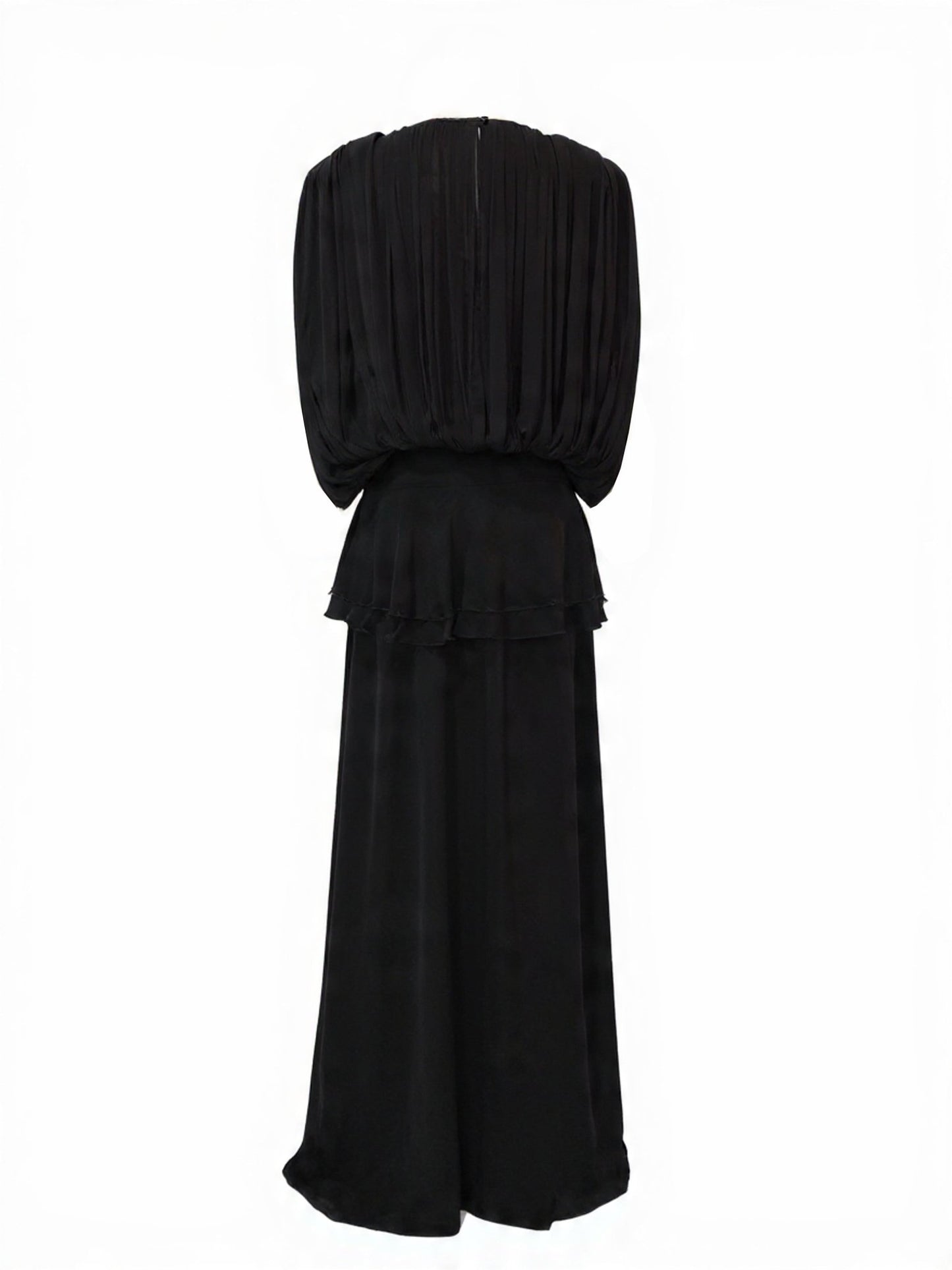 Midnight Drape Evening Gown — Eucalyptus Silk - Vegan America