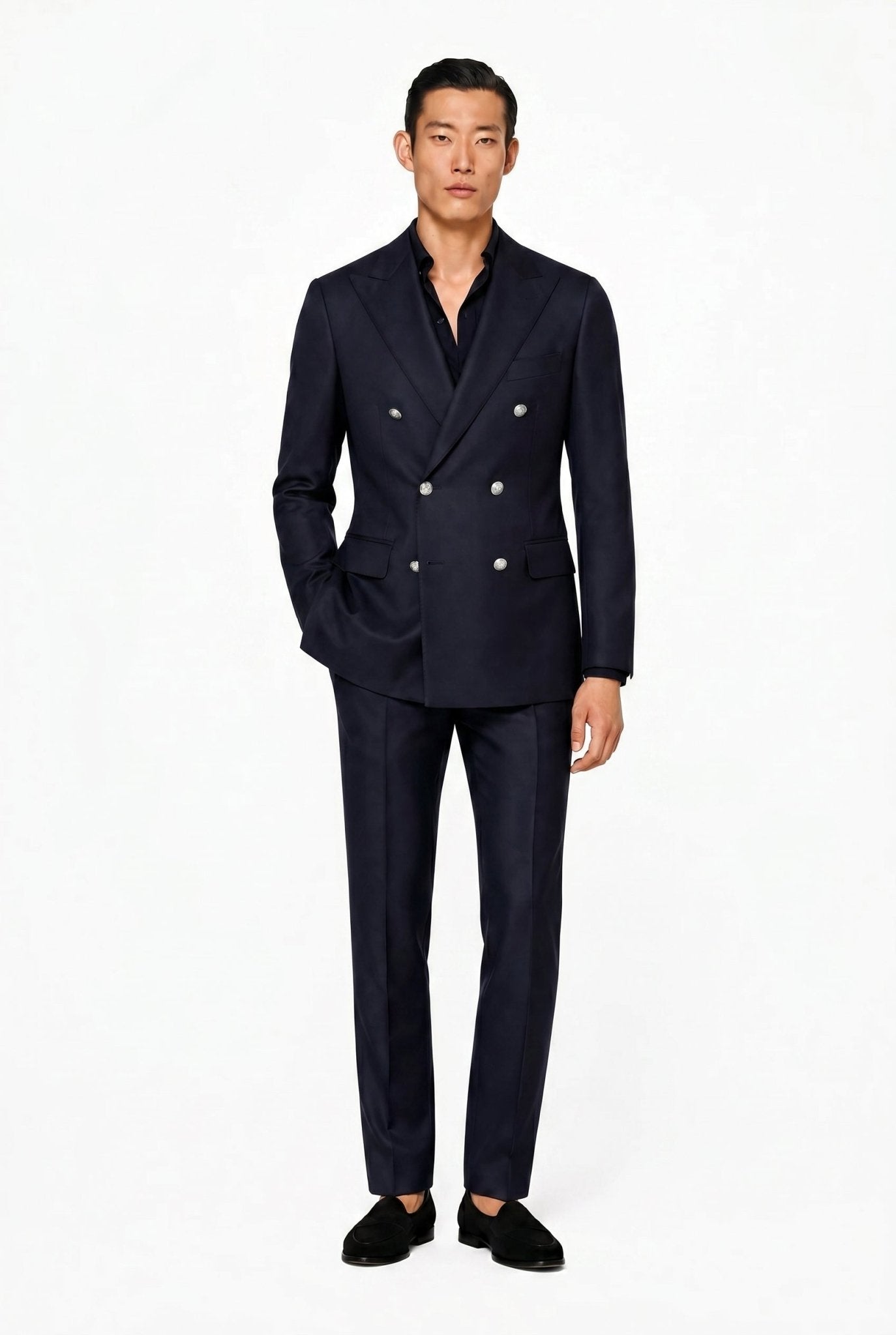 Benedetti Life Double - Breasted Navy Suit - Vegan America