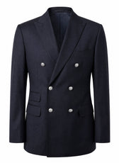 Benedetti Life Eco Double-Breasted Navy Suit - Vegan America